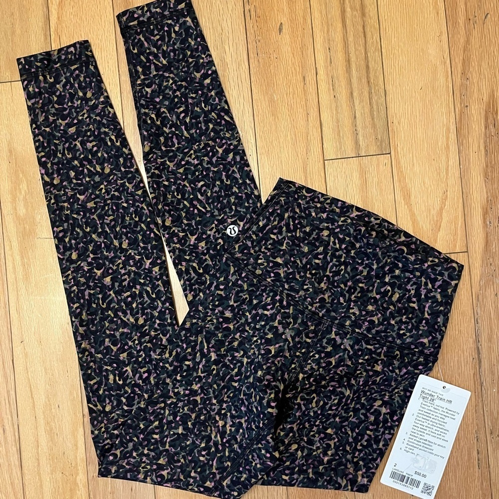 Lululemon Wunder Train High Rise Leggings 28 Inseam Size 2